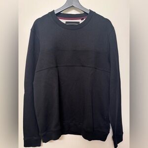 TED BAKER Mens Black Crew Neck Sweater Textured Details Sweatshirt L XL 2XL